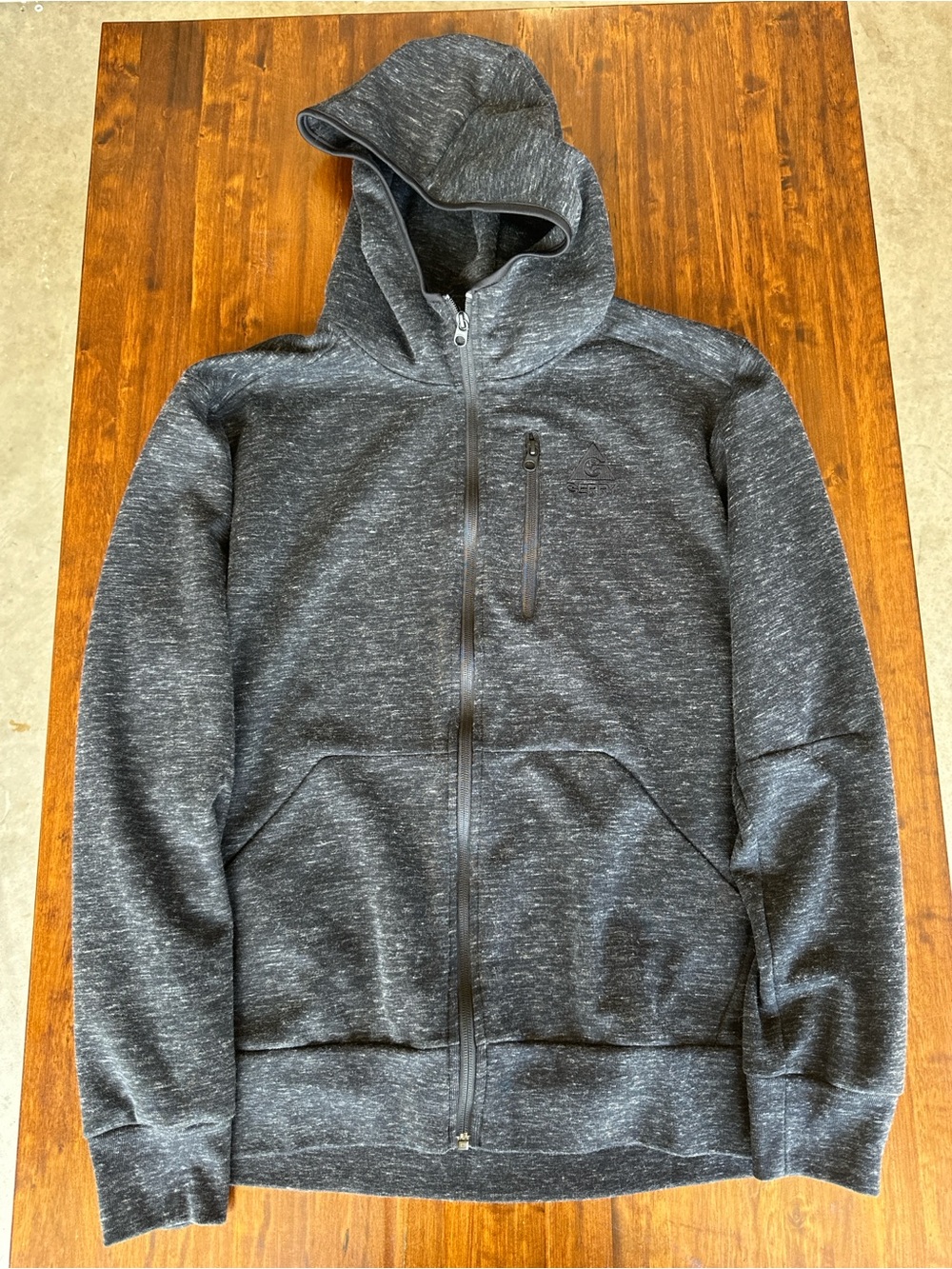 Gerry Men's Zip-Up Hooded Sweater - Dark Heather Gray